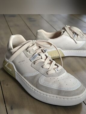 COACH (9B) CITYSOLE Suede/Leather Court Lifestyle Ivory/Off White Sneakers